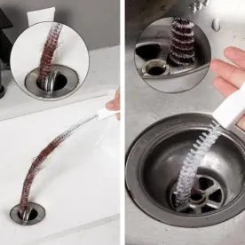 Portable Kitchen Sink Pipe Dredging Brush (1 pc)
